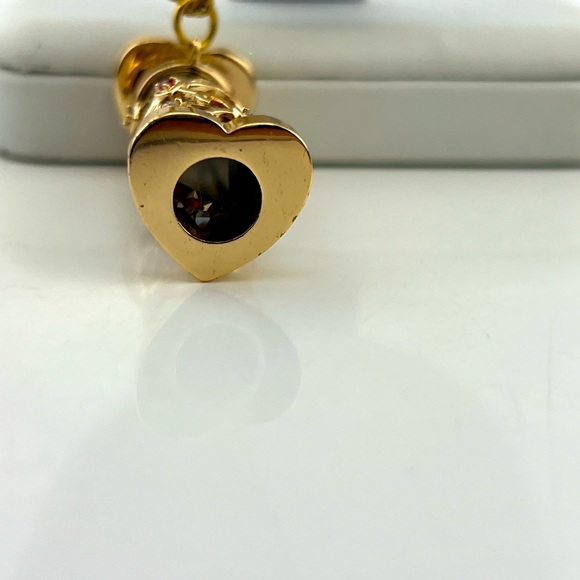 Gold Toned Semi Precious Gem Stone Kaleidoscope Pendant Necklace - Picture 7 of 10